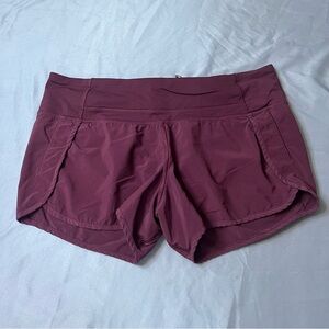 Lululemon Athletica Maroon Athletic Shorts